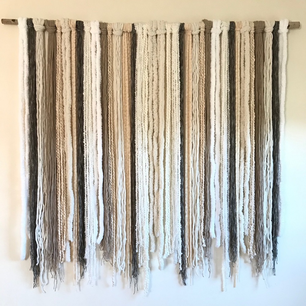 Magnolia Birchwood Yarn Wall Hanging Tapestry